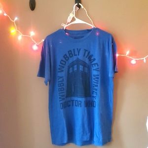 Large Dr Who Dark Blue Graphic Tshirt